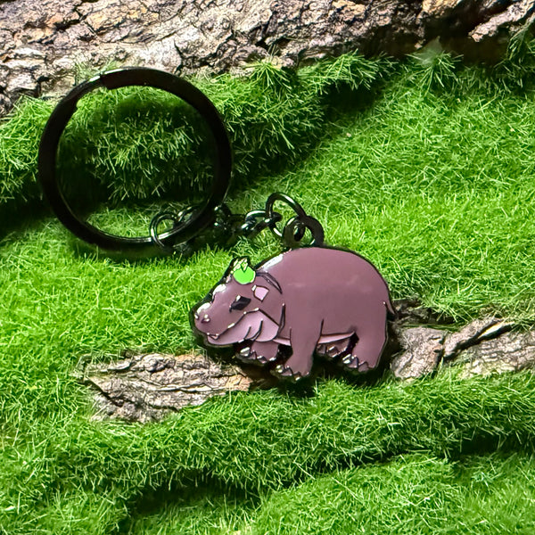 Baby Pigmy Hippo (Apple) Keyring