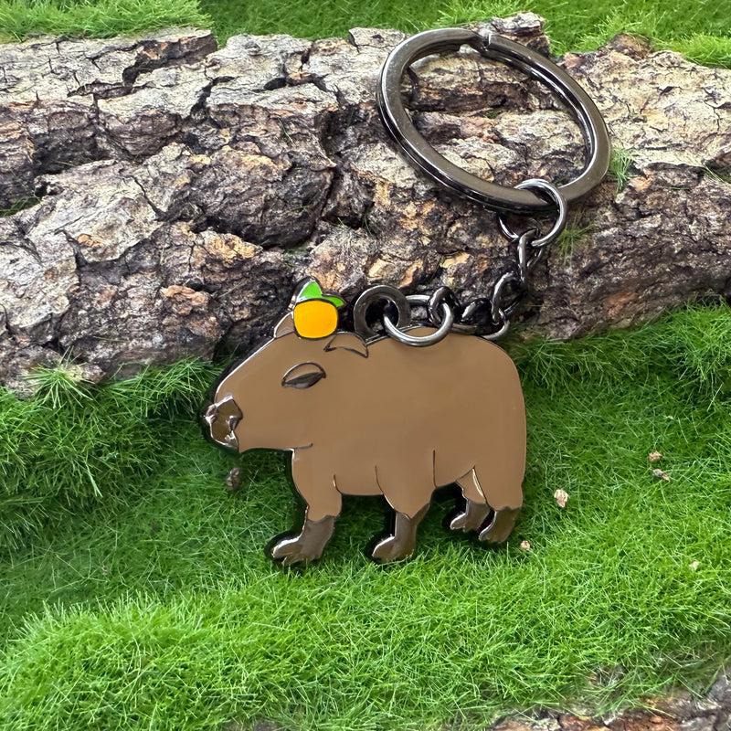 Capybara (Orange) Keyring