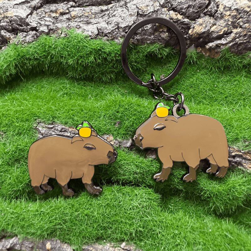 Capybara (Orange) Keyring
