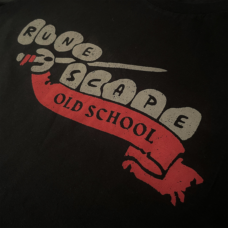 Old School Distressed Logo Tee (Black)