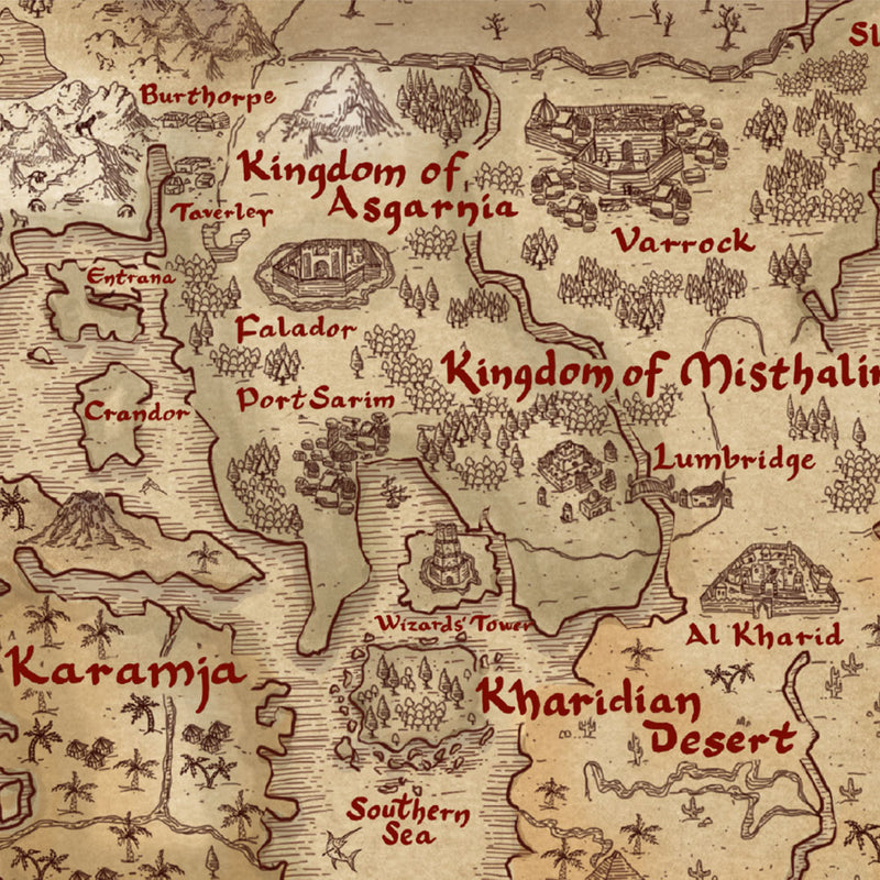 Map Of Gielinor Canvas